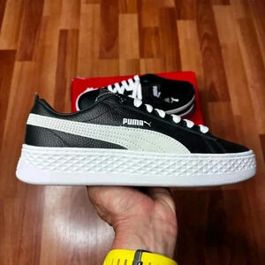 💰HUGE CLEARANCE SALE 💰 Puma Smash Platform Leather  (366487-11) Womens shoes